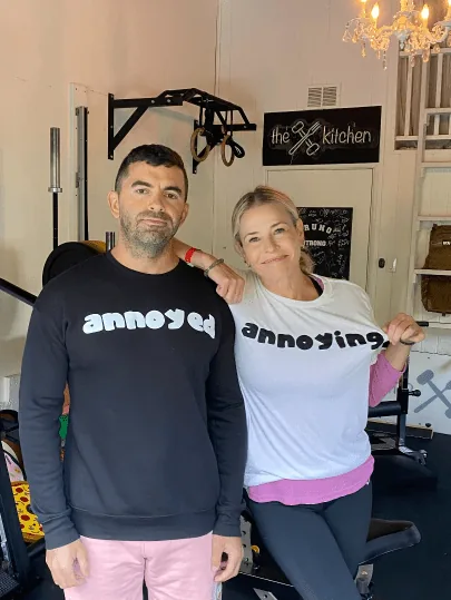 Ben Bruno training Chelsea Handler